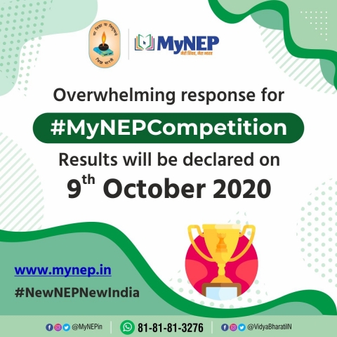 #MyNEP Competition Results will be declared on 9th October 2020.
