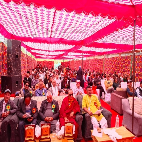 लेह में विद्यालय के रजत जयंती पर छात्रावास का शिलान्यास
