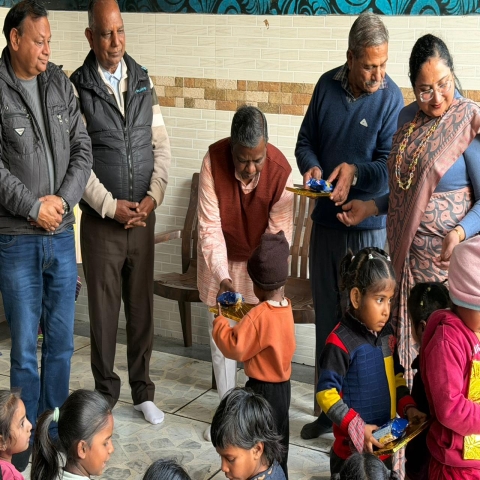 Visit of Shri Govind Mahant to Geeta Kanya Vidyalaya