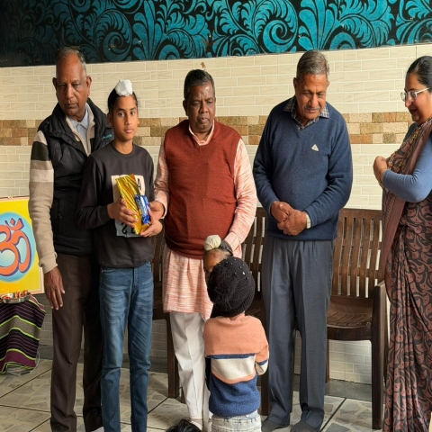 Visit of Shri Govind Mahant to Geeta Kanya Vidyalaya