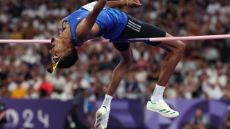 Nishad Kumar of Team India competes during the Para Athletics - Men’s High Jump - T47 Final on day Four of the Paris 2024 Summer Paralympic Games at Stade de France on September 01, 2024, in Paris, France.