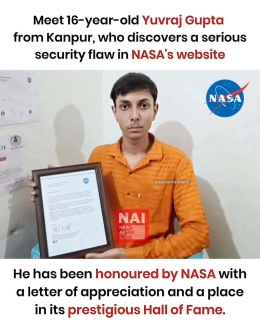 Yuvraj Gupta earns a place in NASA’s "Hall of Fame"