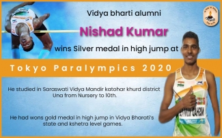 Vidya Bharati alumnus Nishad won silver medal at the Tokyo Paralympics