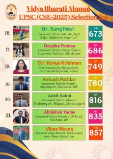 22 Vidya Bharati Alumni Selected in UPSC (CSE-2025) 