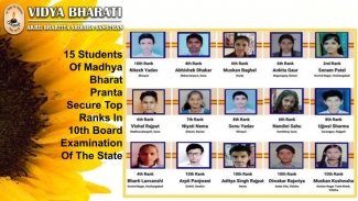 15 Students Of Madhya Bharat Pranta Secure Top Ranks In 10th Board Examination Of The State 