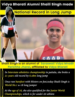 "New National Record" by jumping 6.48 meters long