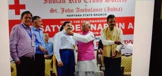 Dr. Anil : honored State Award by Governor of Haryana
